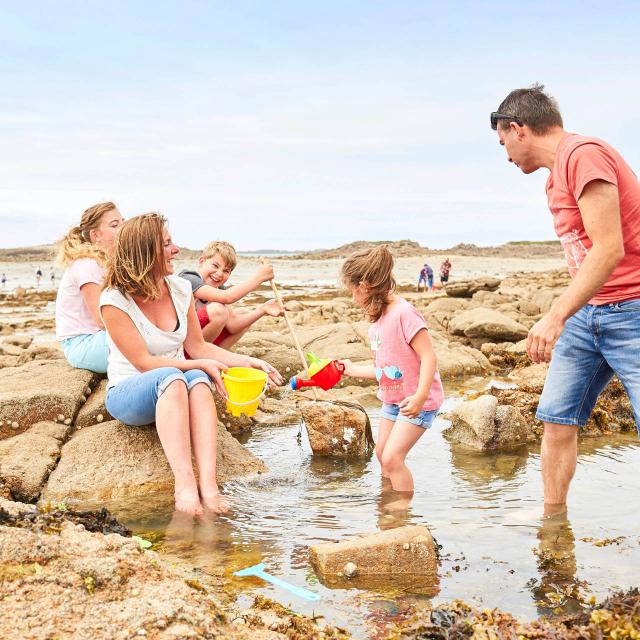 Pêche à pied en famille