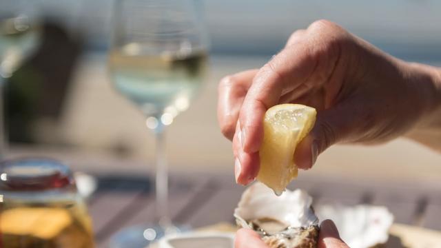 Dégustation d'huitres face à la mer
