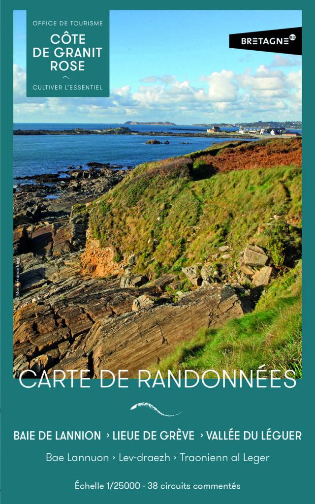 Carte de randonnées - Baie de Lannion, Lieue de Grève et Vallée du Léguer