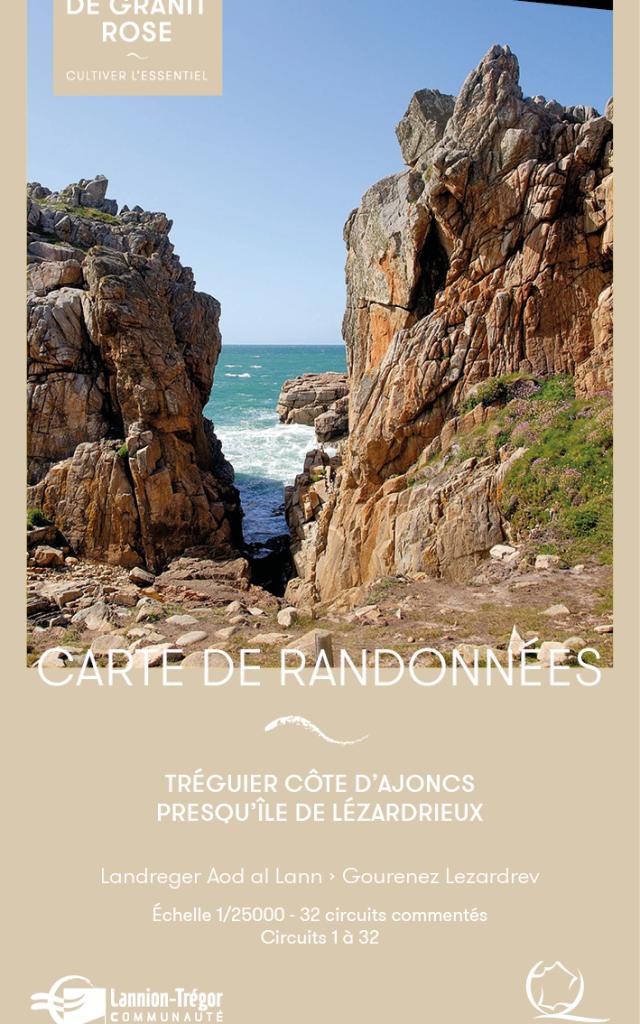 carte rando Côte d'Ajoncs - Lézardrieux
