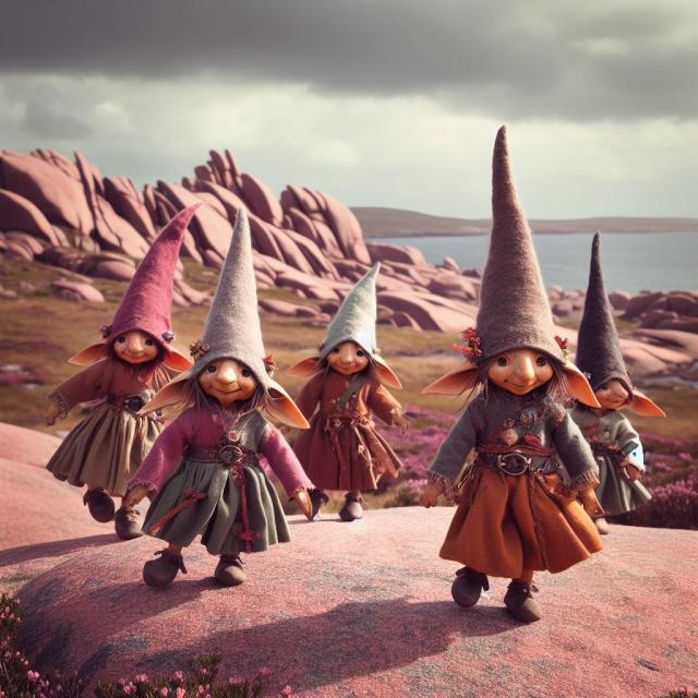 Korrigans Dancing On The Moor In High Dune Cliffs