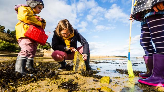 Child Fishing in Port Blanc