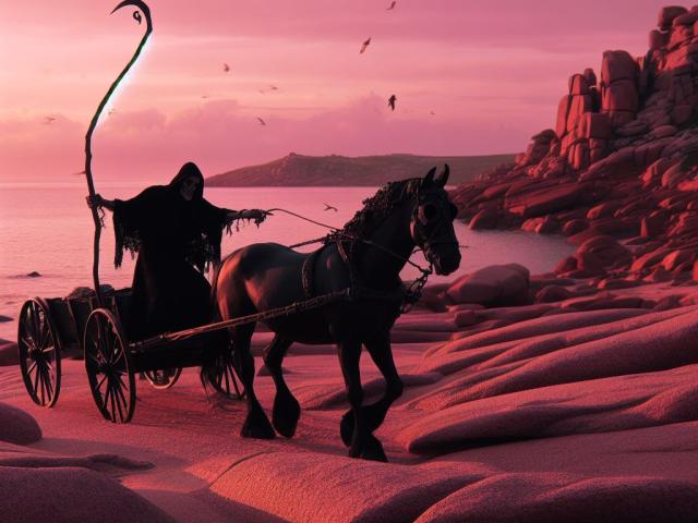 Lankou Et Sa Charette Sur La Cote De Granit Rose 2