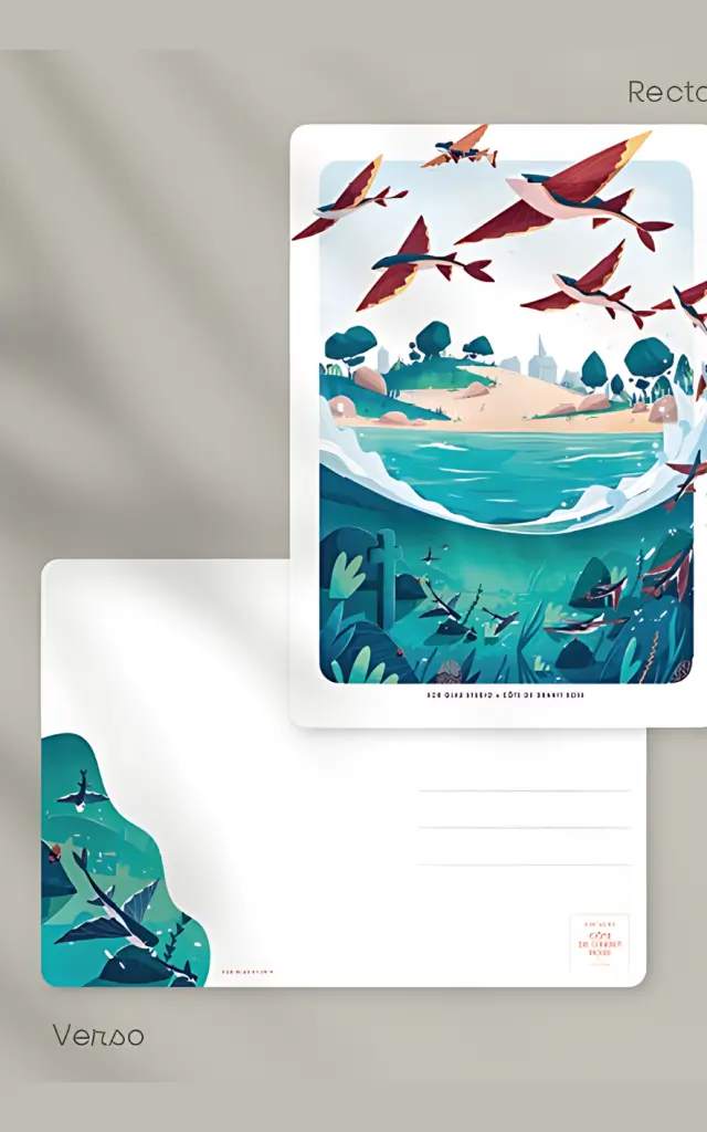 Carte postale eor glas