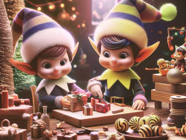 deux lutins du Père-Noël