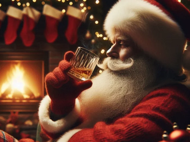 Pere Noel Au Coin Du Feu