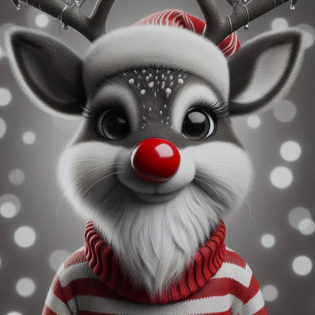 Santa's Little Reindeer Rayed Sweater