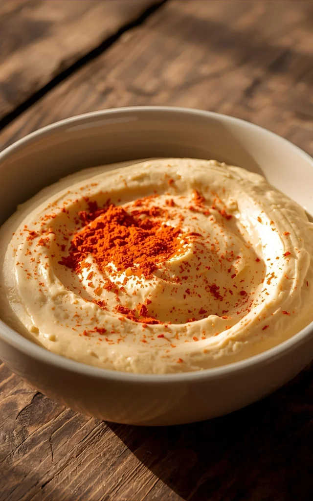 Un bol de houmous au cocos de paimpol