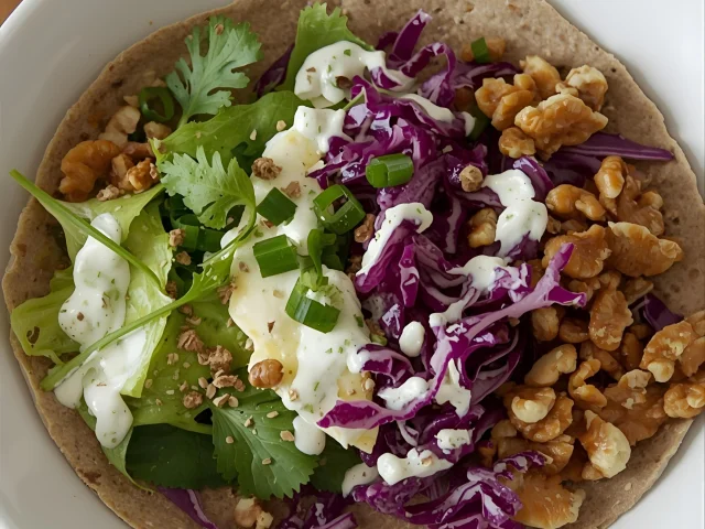 Wrap aus Buchweizenpfannkuchen mit Ziegenkäse