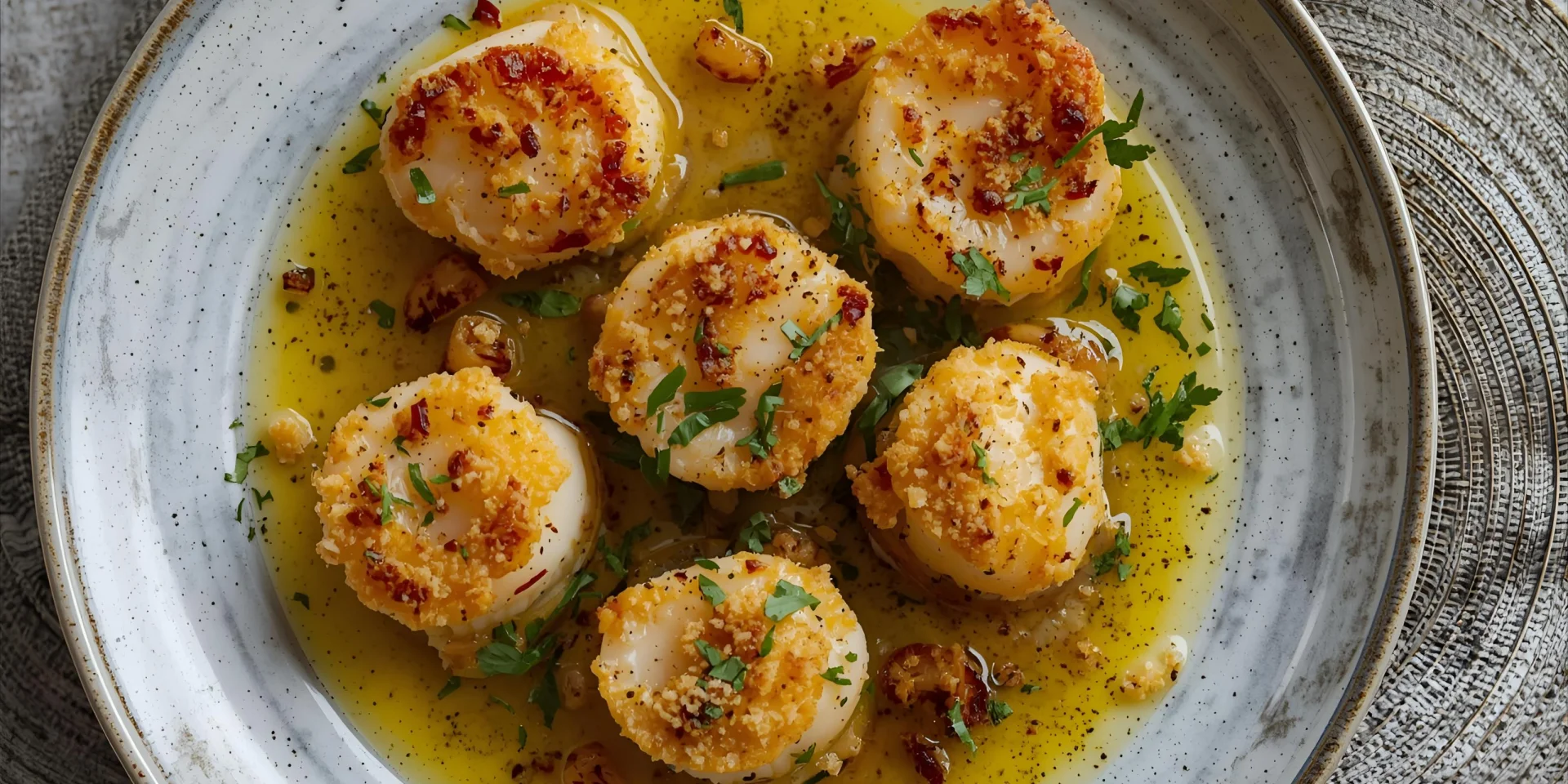 Breton-style scallops with breadcrumbs and butter