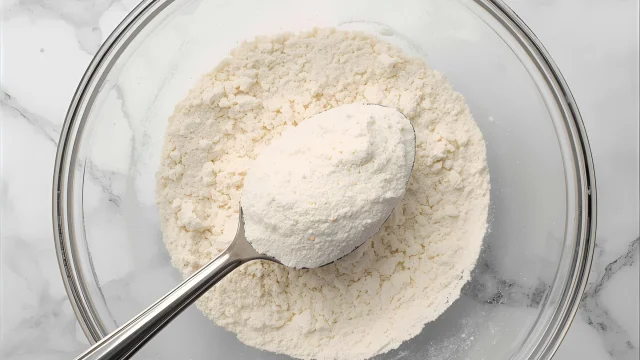 Soup Spoon With White Flour