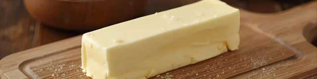 Half Salt Butter For Cooking On A Table And Back