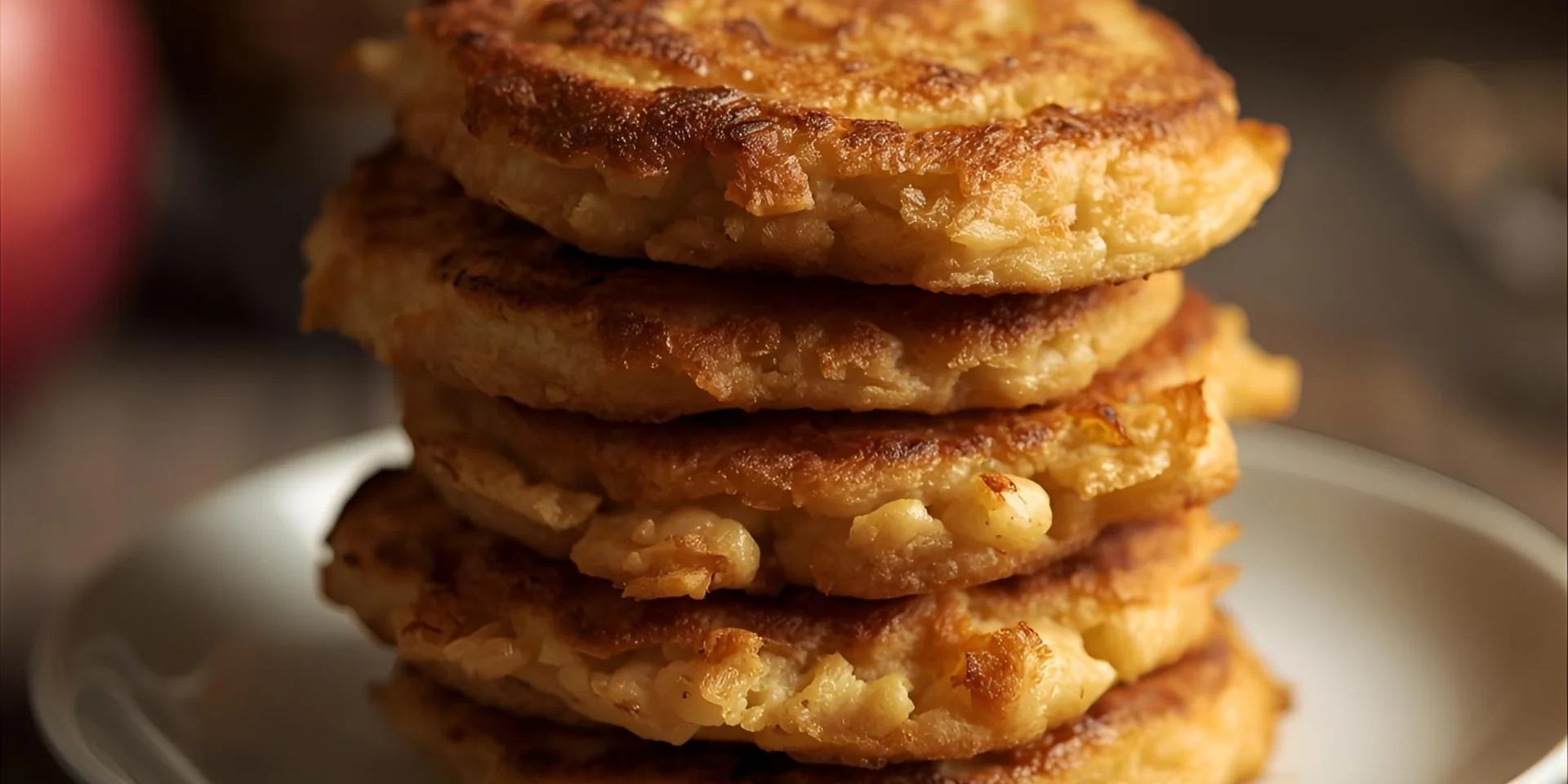 Several Apple Treguier Doughnuts That Look Like A Crushed Potato Patty