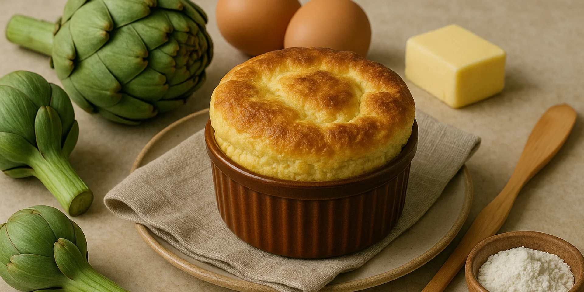 Soufflé au fonds d'artichauts