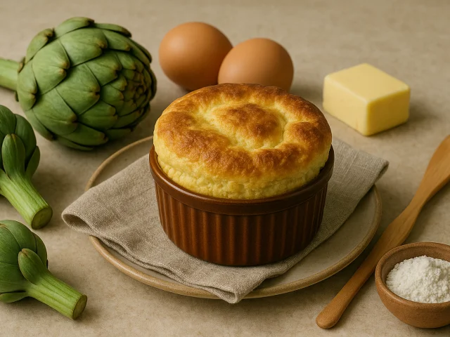 Soufflé au fonds d'artichauts
