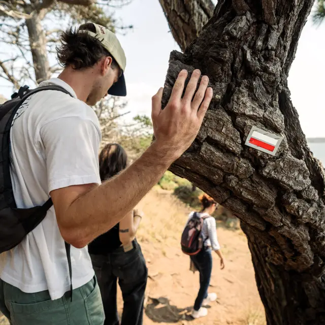 3 personnes randonnent sur le GR34 à Trébeurden