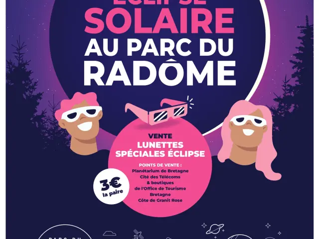 Affiche Parc du Radôme animation éclipse du 12 août
